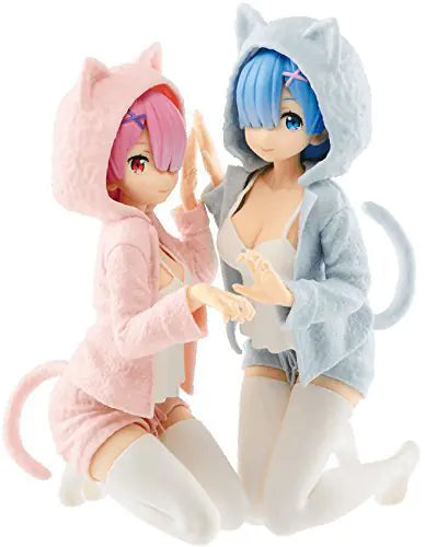 Figura Re:Zero – Rem y Ram con Orejas de Gato (13 cm)